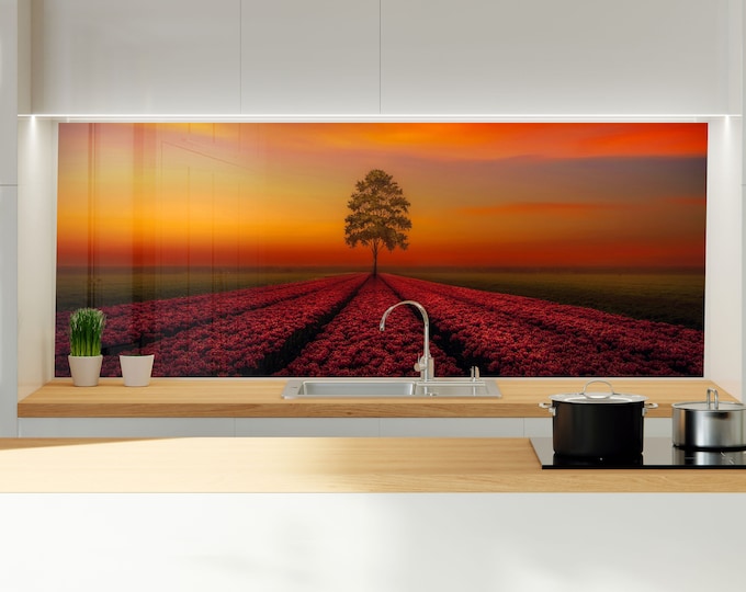 Backsplash Tile-Solid Tempered Glass Wall Protection-Kitchen Backsplash-Splashback Kitchen Decoration-Bathroom Backsplash