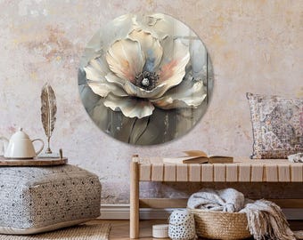 Tempered Glass Wall Art-Blue Abstract Wall Art-Flower Wall Decor-Glass Printing Art-Alcohol ink Art-Tempered Glass Art-Blue Waves Decor