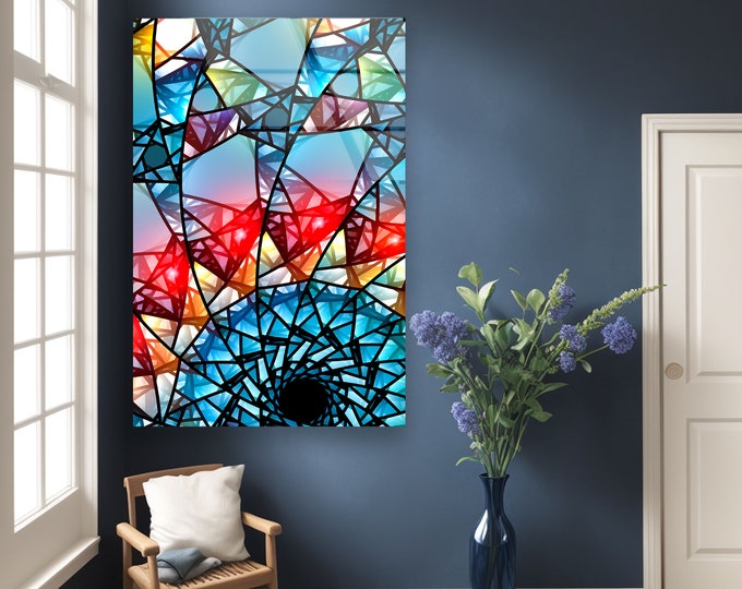 Tempered Glass Wall Art--Glass Printing-Large Wall Art-Wall Hangings-Sea Shells Wall Art-Tropical Beach Wall Art-Sea Wall Decor
