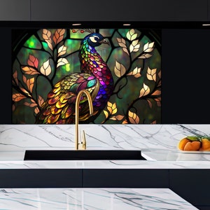 Tempered Glass Herbs Backsplash Design-Cooker Wall Backsplash Panel-Glass Splashback For Kitchen Panel Design-