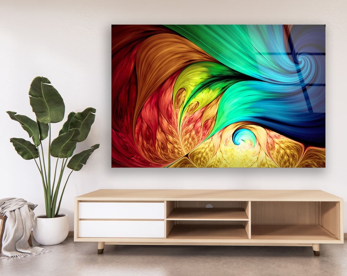 Abstract Wall Art | Colorful Modern Glass Artwork
