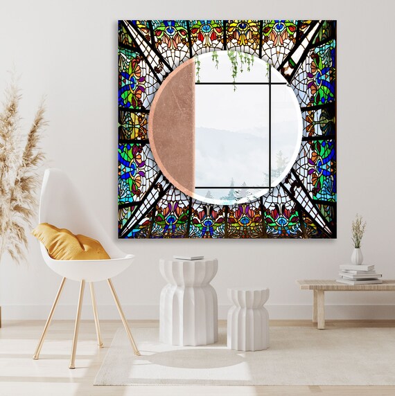 Mosaic 2024 round mirror