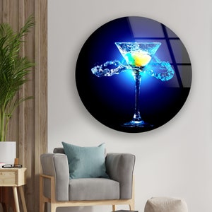 Tempered Glass Wall Art-Wall Decor--Glass Printing-Large Wall Art-Wall Hangings-Food Wall Art-Cocktail Wall Art-Drink Wall Art