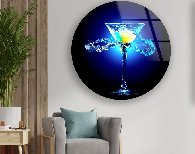 Tempered Glass Wall Art-Wall Decor--Glass Printing-Large Wall Art-Wall Hangings-Food Wall Art-Cocktail Wall Art-Drink Wall Art