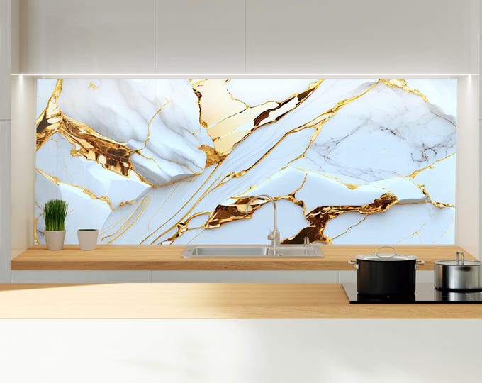 Kitchen Glass Splashback-Tempered Glass Backsplash Tile Kitchen Backsplash Tiles-Cooker Panel Waterproof-Modern Kitchen Wall Decor