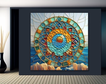 Tempered Glass Wall Art Zen Spa Stones Glass Wall Decor-Beach Stones Stained Home Decor-Glass Printing-Stained Wall Art-Tempered Glass Art