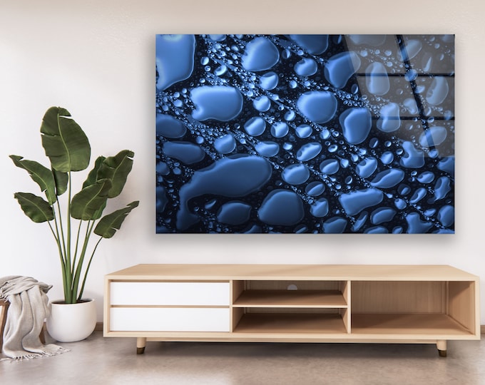 Tempered Glass Wall Art-Framed Wall Art-Extra Large Wall Art for Living Room Decor-Glass Printing Wall Decor-Green Fractal Abstract Wall Art