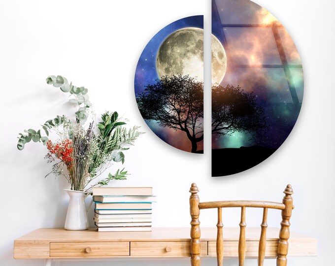 Tempered Glass Wall Art-Panoramic Wall Art-Glass Printing-Extra Large Wall Art-Wall Hangings–D Circle Glass -Christmas Gifts