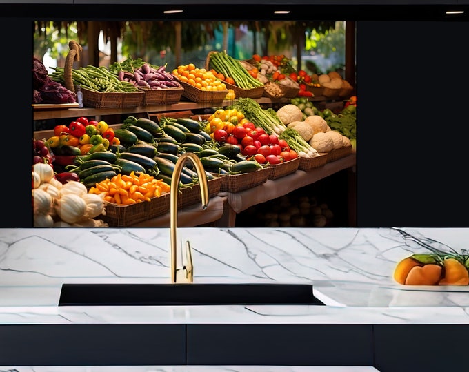 Kitchen Glass Splashback-Tempered Glass Herbs Backsplash Tile Kitchen Backsplash Tiles-Cooker Panel Waterproof-Herbs Spices Splashback