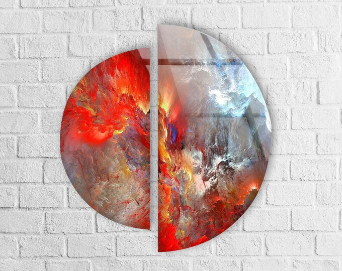 Tempered Glass Wall Art-Circle D Glass -Panoramic Wall Art-Extra Large Wall Art-Large Wall Decor-Gallery Wall Set-