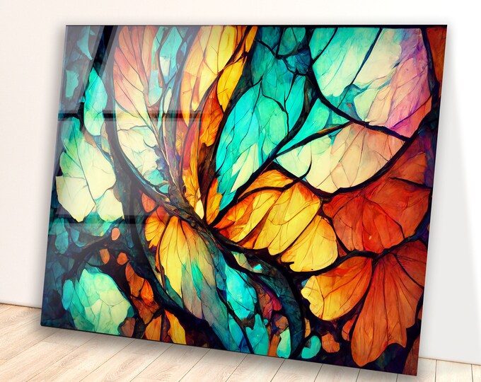 Tempered Glass Wall Art-Stained Wall Art -  Wall Decor-Glass Printing -Large Wall Art-Wall Hangings-Stained Window Decor