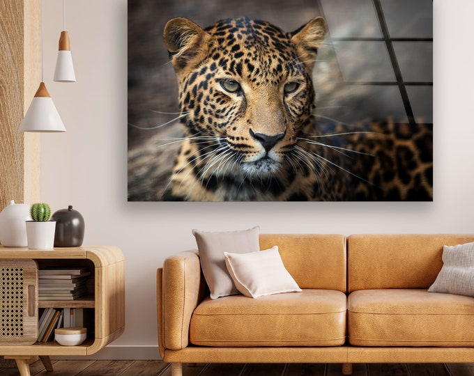 Tempered Glass Wall Art-Animal Wall Art -Lion Wall Decor-Glass Printing -Large Wall Art-Wall Hangings-Animal Window Decor