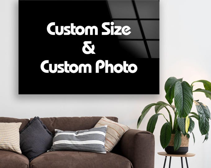 Custom Glass Wall Art Panel – Personalized Photo Print, Tailor-Made Acrylic Artwork, Custom Size Gift for Home, Office or Special Memories