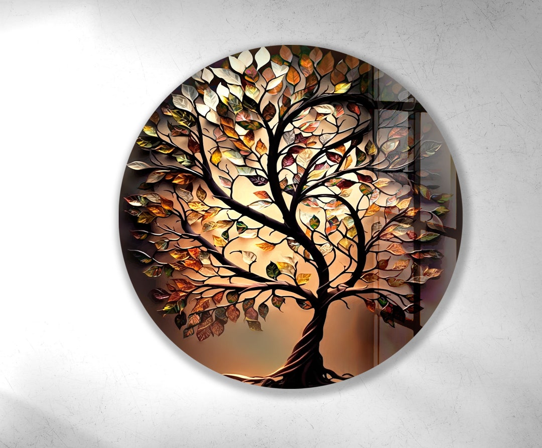 Tempered Glass Wall Artstained Wall Art life of Tree Wall