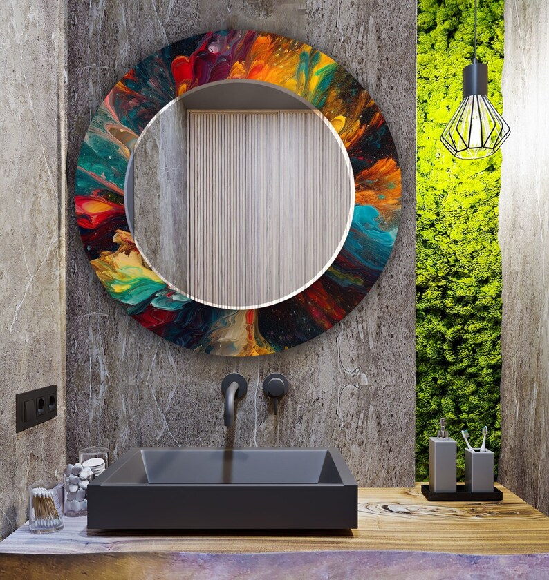 Tempered Glass Mirror Large Wall Mirror Aesthetic Mirror Etsy