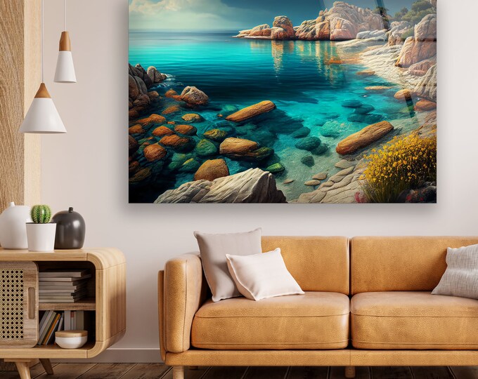 Tempered Glass Wall Art-Mothers Day-Wall Decor--Glass Printing-Large Wall Art-Wall Hangings-Lake View Wall Art-Nature Wall Art