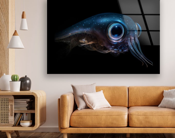 Tempered Glass Wall Art-Wall Decor--Glass Printing-Large Wall Art-Wall Hangings-Undersea Wall Art-Beach Wall Art-Fish Wall Art