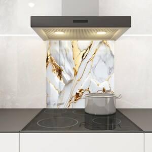 Modern Tempered Glass Kitchen Splashback – Textured Design BBS10A, Wall Panel With Adhesive