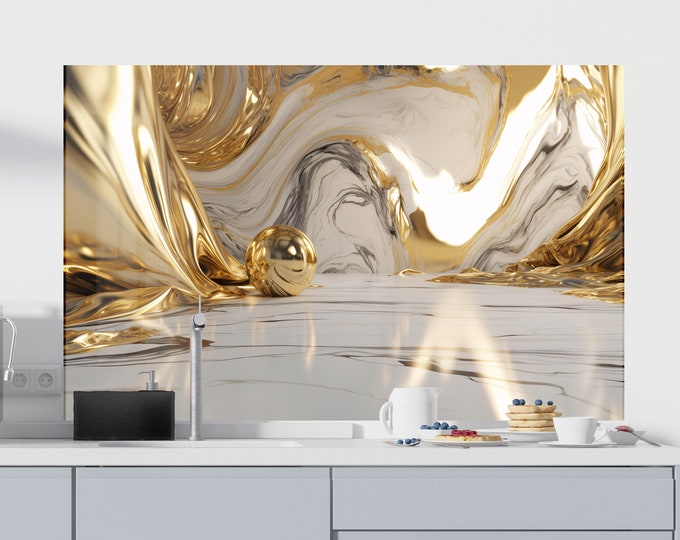 Kitchen Glass Splashback-Tempered Glass Backsplash Tile Kitchen Backsplash Tiles-Cooker Panel Waterproof-Modern Kitchen Wall Decor