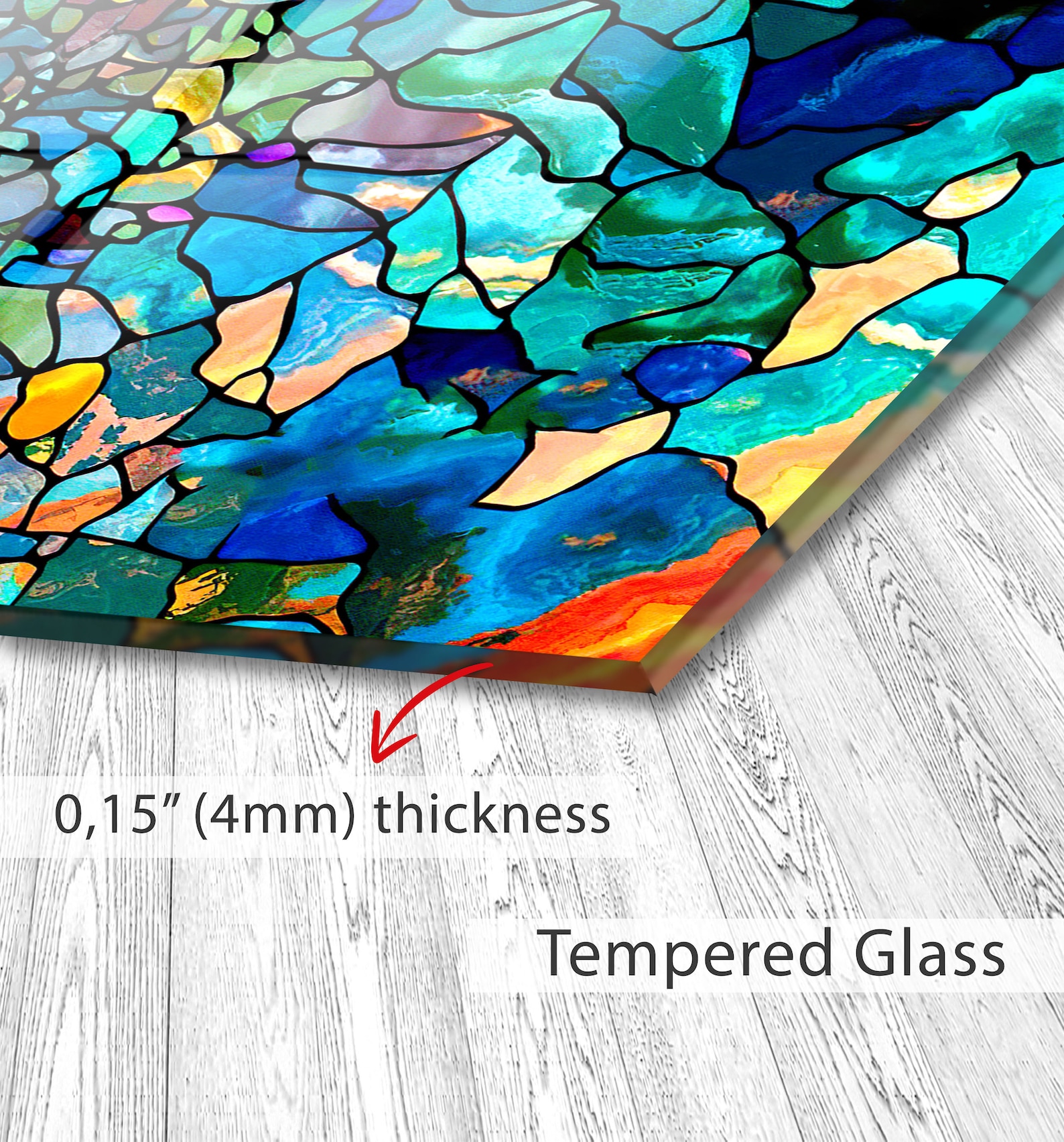 Glass Wall Art oversized Office Wall Decor Fractal Art Wall - Etsy UK