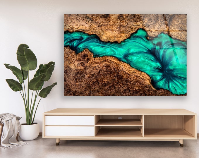 Glamorous Abstract Glass Wall Art-Mega Size Glass Wall Decor-Wall Hanging-Tempered Glass Wall Art