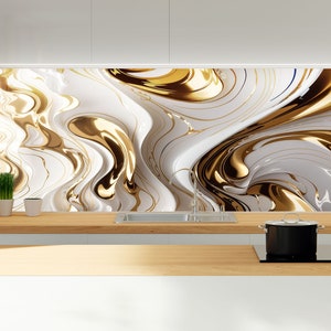 Tempered Glass Kitchen Splashback: Waterproof Cooker Panel, Modern Wall Decor