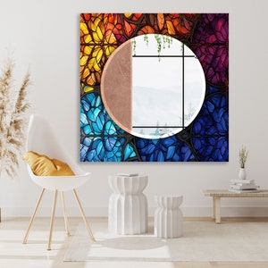 Circle Mirror for Wall-Bathroom Mirror-Large Round Mirror Wall Decor-Tempered Glass Mirror Decor Mirror Wall Hanging Mirror-Vanity Mirror