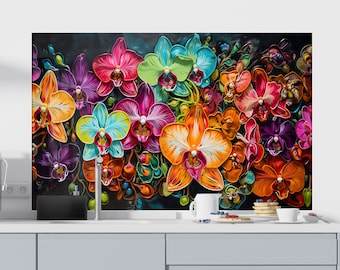 Backsplash Tile- AbstractTempered Glass Protection-Kitchen Backsplash-Splashback Kitchen Decoration-Bathroom Backsplash