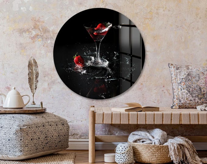 Tempered Glass Wall Art-Wall Decor--Glass Printing-Large Wall Art-Wall Hangings-Food Wall Art-Cocktail Wall Art-Drink Wall Art