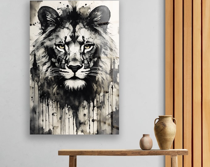 Tempered Glass Wall Art-Wall Decor--Glass Printing-Large Wall Art-Wall Hangings-Animal Wall Art-Lion Wall Art-Wild Life Wall Art