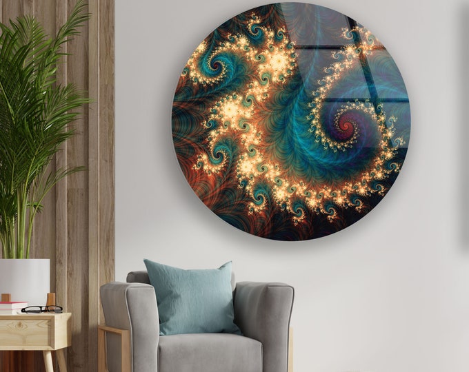 Glass Wall Art-Oversize office Wall Decor-Fractal Wall Hanging-Extra Large Wall Art-Butterfly Animal Wall Art-Mothers Day