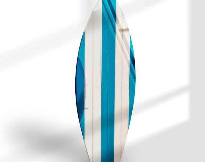 Glass Wall Art-Oversize office Wall Decor-Fractal Wall Hanging-Extra Large Wall Art-Abstract Wall Art-- Surfboard-