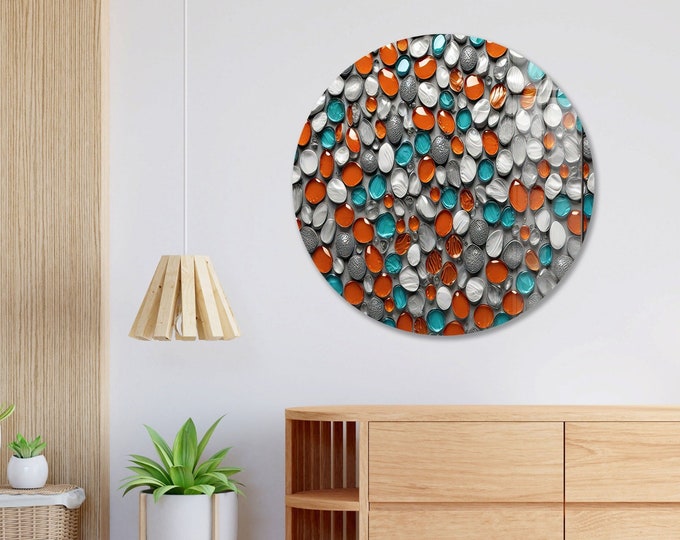 Tempered Glass Art-Glass Printing Art-Tempered Glass Wall Art-Glass Wall Decor-Modern Home Decor-Orange Stained Decor-Stained Wall Art