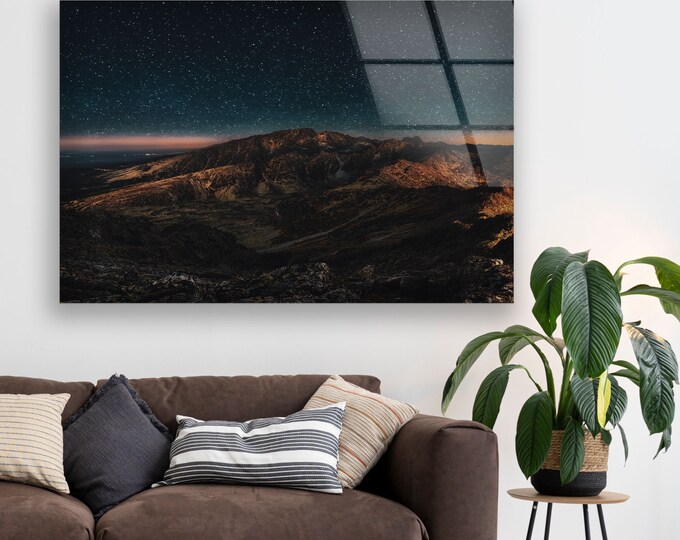 Tempered Glass Print Picture Wall Art For Restaurant Office -Extra Large Glass Wall Art-Wall Hanging-UV Printing-Forest Wall Art