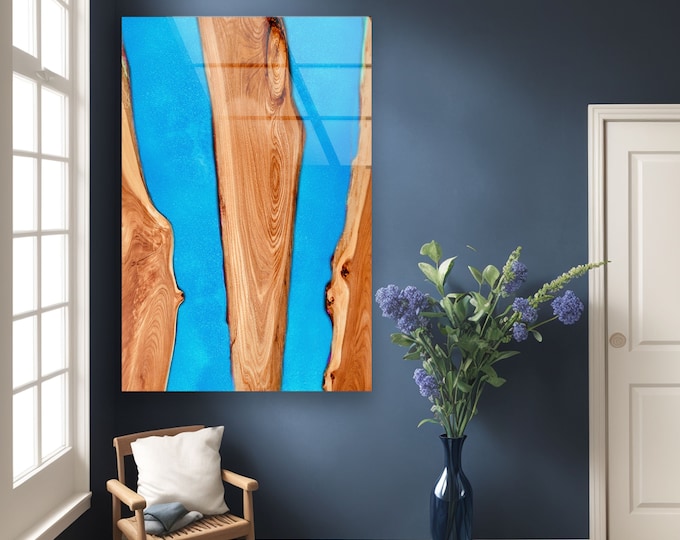 Glamorous Abstract Glass Wall Art-Mega Size Glass Wall Decor-Wall Hanging-Tempered Glass Wall Art