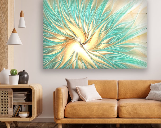 Glass Wall Art-Oversize office Wall Decor-Fractal Wall Hanging-Extra Large Wall Art-Butterfly Animal Wall Art-Mothers Day