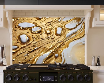 Kitchen Glass Splashback-Tempered Glass Backsplash Tile Kitchen Backsplash Tiles-Cooker Panel Waterproof-Modern Kitchen Wall Decor