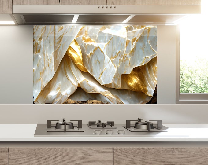 Backsplash Tile- Color Tempered Glass Wall Protection-Kitchen Backsplash-Splashback Kitchen Decoration-Bathroom Backsplash Stained Wall Art