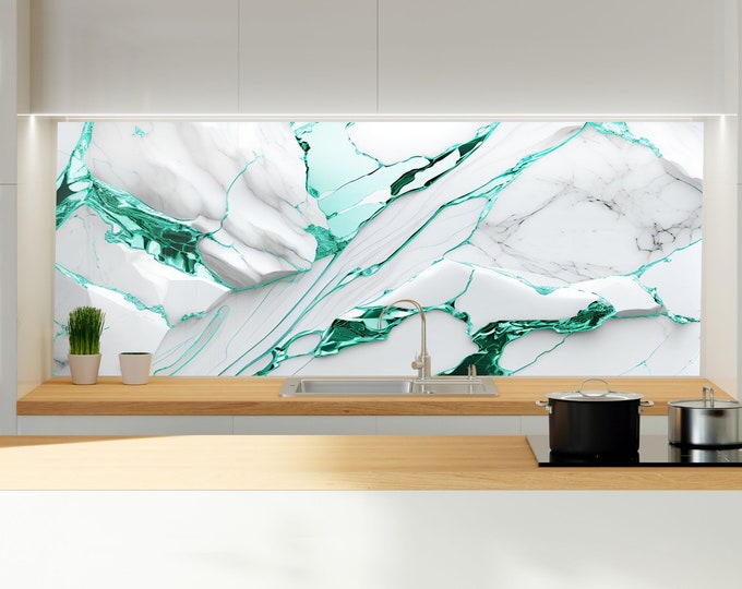 Backsplash Tile- Color Tempered Glass Wall Protection-Kitchen Backsplash-Splashback Kitchen Decoration-Bathroom Backsplash Stained Wall Art