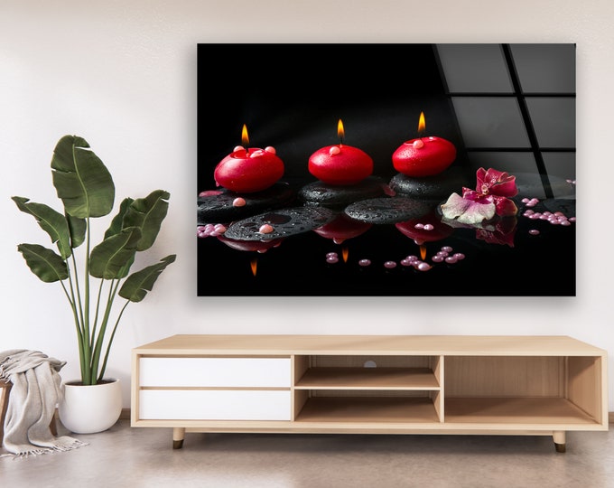 Tempered Glass Printing Wall Art-Large Wall Decor Living Room-UV Painted Glass Wall Art-Flowers Wall Art-Black Wall Art-Colorful Flower Art