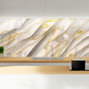 Tempered Glass Kitchen Splashback: Waterproof Cooker Panel, Modern Wall Decor