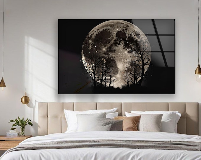 Tempered Glass Wall Art-Wall Decor-Home Decor-Glass Printing Art-Large Wall Art-Space Wall Art Gifts for her-Earth From Space View Wall Art
