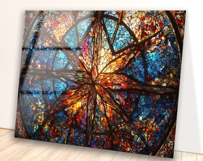 Stained Wall Art-Tempered Glass Wall Art-Glass wall decor-Glass Printing Art-Mosaic Wall Art-Wall Hangings-Tempered Glass Art-Stained Decor
