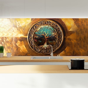 Tempered Glass Herbs Backsplash Design-Cooker Wall Backsplash Panel-Glass Splashback For Kitchen Panel Design- Splashback