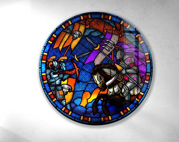 Tempered Glass Framed Wall Art--Circle Wall Decor-Wall Hanging-Large Wall Art-Glass Printing-Glass Wall Art-Alcohol ink Wall Art