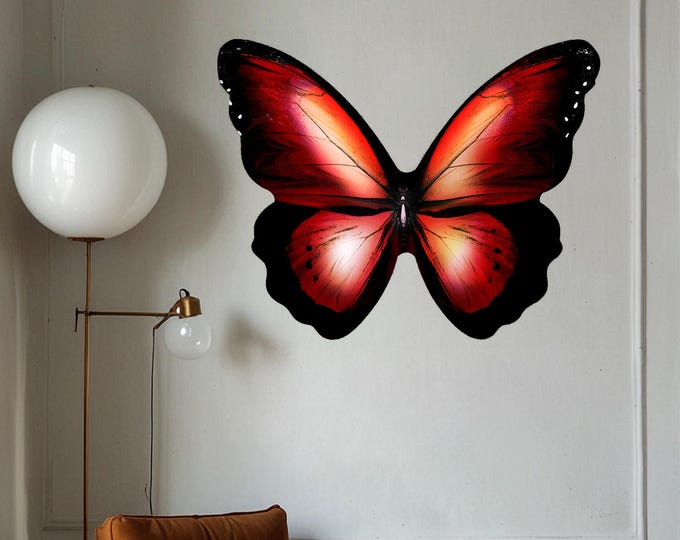 ButterflyTempered GLass - Color Splash Butterfly Wall Art – Vibrant Abstract Acrylic Style Decor