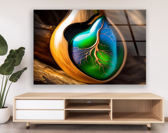 Tempered Glass Wall Art-Valentines Gift-Wall Decor--Glass Printing-Large Wall Art-Wall Hangings-Abstract Wall Art- Wall Art