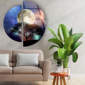 Tempered Glass Wall Art-Panoramic Wall Art-Glass Printing-Extra Large Wall Art-Wall Hangings–Mega Size Panoramic Print-  Gifts - Blue