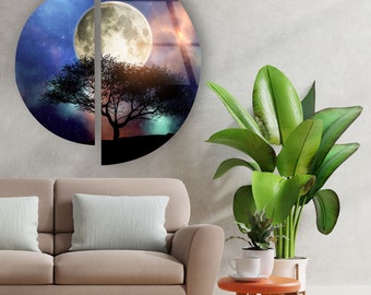Tempered Glass Wall Art-Panoramic Wall Art-Glass Printing-Extra Large Wall Art-Wall Hangings–Mega Size Panoramic Print-  Gifts - Blue