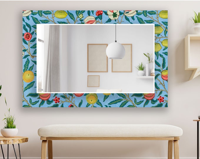Aesthetic Mirror for Bathroom, Entryway Hallway Mirror, Luxury Home Decor, Living Room Mirror, Decorative Mirror on Tempered Glass
